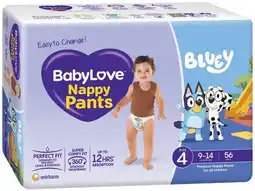 IGA BabyLove Nappy Pants 42‑56 Pack Selected Varieties offer