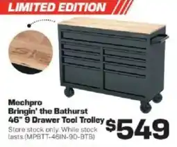 Repco Mechpro bringin' the bathurst 46" 9 drawer tool trolley offer
