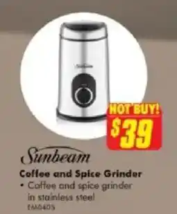 The Good Guys Coffee and spice grinder sunbeam offer
