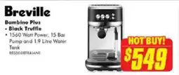 The Good Guys Breville bambino plus black truffle offer