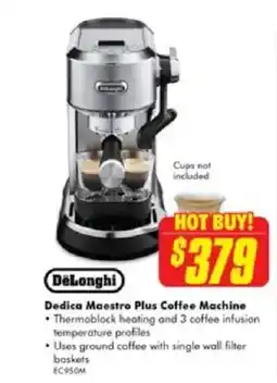 The Good Guys Dedica maestro plus coffee machine offer