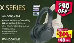 JB Hi-Fi Wh-1000x m4 advanced noise cancelling wireless headphones offer