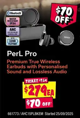 JB Hi-Fi Perl pro premium true wireless earbuds with personalised sound and lossless audio offer