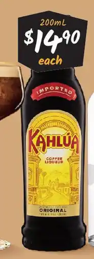 Cellarbrations Kahlua Coffee Liqueur offer
