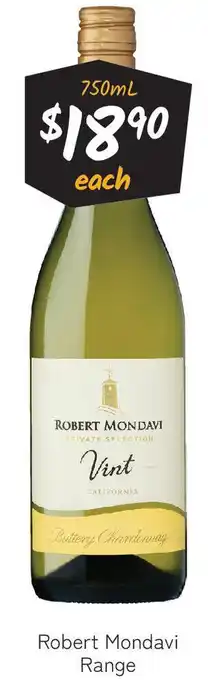 Cellarbrations Robert Mondavi Range offer