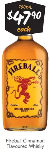 Cellarbrations Fireball Cinnamon Flavoured Whisky offer