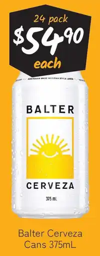 Cellarbrations Balter Cerveza Cans offer