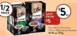 Foodworks Dine Wet Cat Food Tray offer