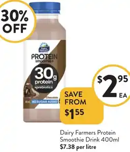 Foodworks Dairy Farmers Protein Smoothie Drink offer
