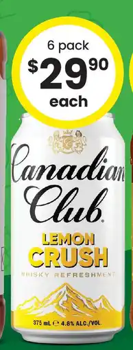 The Bottle O Canadian club lemon crush offer