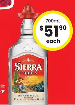 The Bottle O Sierra tequila range offer