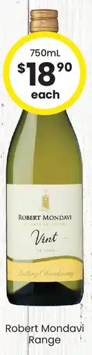The Bottle O Robert mondavi range offer