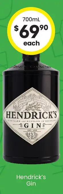 The Bottle O Hendrick's gin offer
