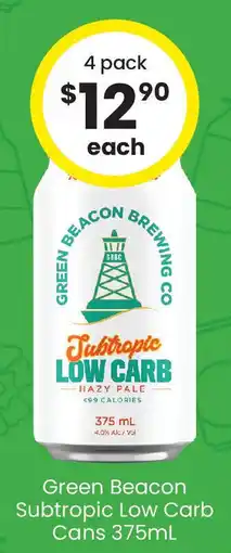 The Bottle O Green beacon subtropic low carb cans offer