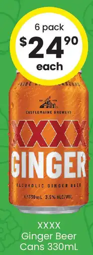 The Bottle O Xxxx ginger beer cans offer