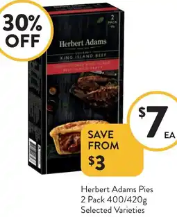 Foodworks Herbert Adams Pies 2 Pack offer