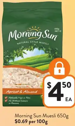 Foodworks Morning Sun Muesli offer