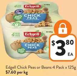 Foodworks Edgell Chick Peas or Beans offer