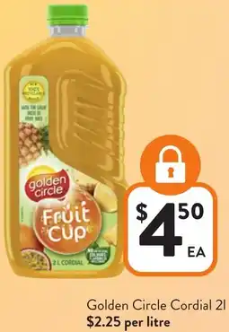 Foodworks Golden Circle Cordial offer