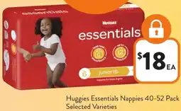 Foodworks Huggies Essentials Nappies offer
