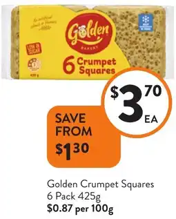 Foodworks Golden Crumpet Squares offer