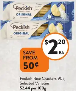 Foodworks Peckish Rice Crackers offer