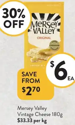 Foodworks Mersey Valley Vintage Cheese offer