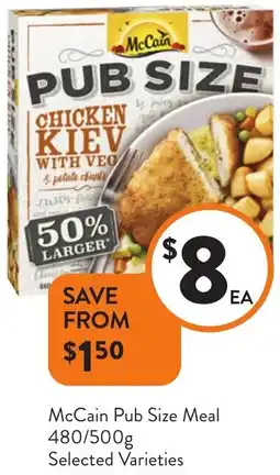 Foodworks McCain Pub Size Meal offer