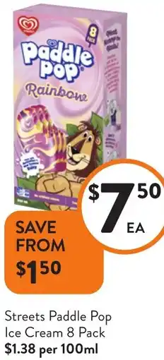 Foodworks Streets Paddle Pop Ice Cream offer