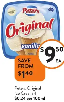 Foodworks Peters Original Ice Cream offer