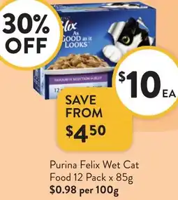 Foodworks Purina Felix Wet Cat Food offer