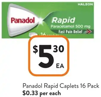 Foodworks Panadol Rapid Caplets offer