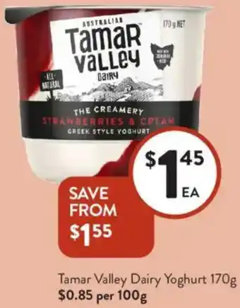 Foodworks Tamar Valley Dairy Yoghurt offer
