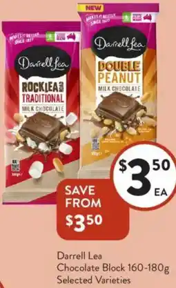 Foodworks Darrell Lea Chocolate Block offer