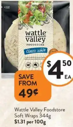 Foodworks Wattle Valley Foodstore Soft Wraps offer