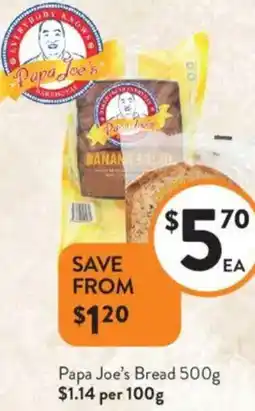 Foodworks Papa Joe's Bread offer