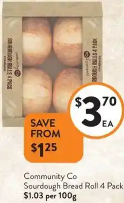 Foodworks Community Co Sourdough Bread Roll offer