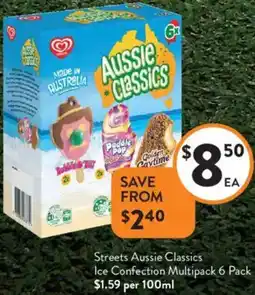 Foodworks Streets Aussie Classics Ice Confection Multipack offer