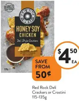 Foodworks Red Rock Deli Crackers or Crostini offer