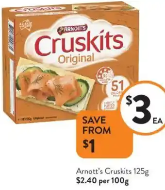 Foodworks Arnott's Cruskits offer