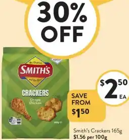 Foodworks Smith's Crackers offer