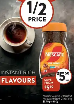 Foodworks Nescafé Caramel or Hazelnut Flavoured Instant Coffee offer