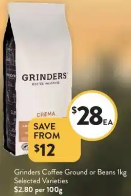 Foodworks Grinders Coffee Ground or Beans offer