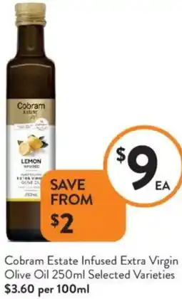 Foodworks Cobram Estate Infused Extra Virgin Olive Oil offer