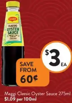 Foodworks Maggi Classic Oyster Sauce offer