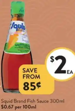 Foodworks Squid Brand Fish Sauce offer