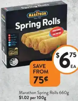 Foodworks Marathon Spring Rolls offer