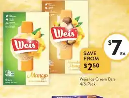 Foodworks Weis ice cream bars offer