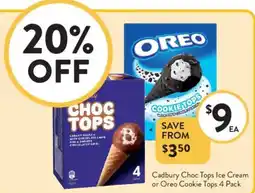 Foodworks Cadbury Choc Tops Ice Cream or Oreo Cookie Tops offer
