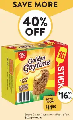 Foodworks Streets Golden Gaytime offer